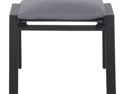 Siena Garden Sitzkissen|Gartenstühle|Valencia Hocker Matt Anthrazit-Salt & Pepper Gestell Aluminium