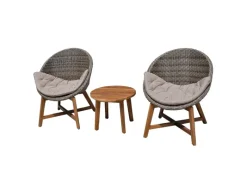 Sitzkissen|Sitzgruppe Reno mit Auflage 3-tlg. Sitzfläche nelkengrau