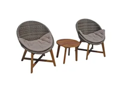 Sitzkissen|Sitzgruppe Reno mit Auflage 3-tlg. Sitzfläche nelkengrau