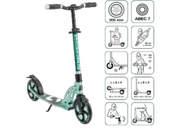 Fitnessgeräte|Six Degrees Aluminium Scooter mit Klappmechanismus und Ständer 205 mm Höhenverstellbar GS-Geprüft Mint Testsieger