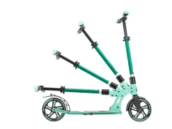 Fitnessgeräte|Six Degrees Aluminium Scooter mit Klappmechanismus und Ständer 205 mm Höhenverstellbar GS-Geprüft Mint Testsieger