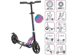 Six Degrees Aluminium Scooter mit Klappmechanismus und Ständer 205 mm Höhenverstellbar GS-Geprüft Neochrome Testsieger* Outlet