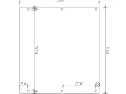 Carport Fichtelberg 618 cm x 566 cm Rote Schindeln*Skan Holz Clearance