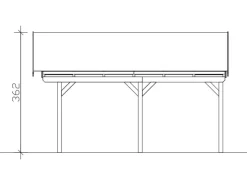 Carport Fichtelberg 618 cm x 566 cm Rote Schindeln*Skan Holz Clearance