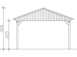 Skan Holz Quads|Carport Fichtelberg 423 cm x 808 cm Rote Schindeln
