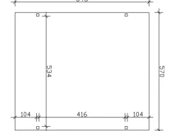 Carport Westerwald  570 x 648 cm*Skan Holz Clearance
