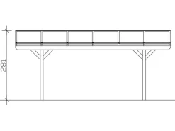 Carport Westerwald  570 x 648 cm*Skan Holz Clearance