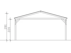 Carport Westerwald  570 x 648 cm*Skan Holz Clearance
