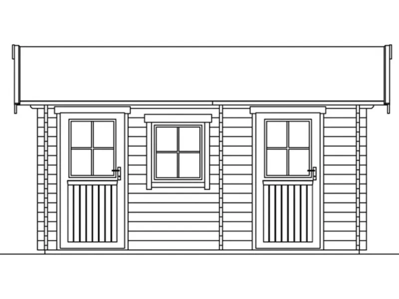 Kinder Skan Holz Kinder-Gartengeräte|Holz-Gartenhaus Lausanne Natur 450 cm x 300 cm