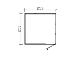 Kinder Skan Holz Kinder-Gartengeräte|Holz-Gartenhaus Sydney 3 Telegrau 253 cm x 253 cm