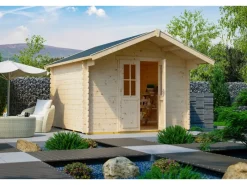 Skan Holz Gartenlauben|Holz-Gartenhaus Faro 2 Natur 300 cm x 250 cm