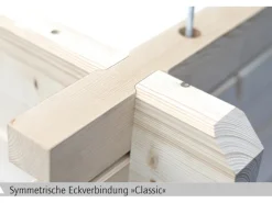 Skan Holz Gartenlauben|Holz-Gartenhaus Faro 2 Natur 300 cm x 250 cm