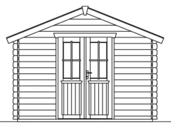 Skan Holz Gartenlauben|Holz-Gartenhaus Faro 2 Natur 300 cm x 250 cm