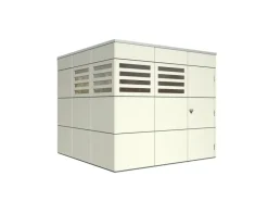 Skan Holz Feuerschalen|Rechen|Holz-Gartenhaus Melbourne 3 Telegrau 253 cm x 253 cm