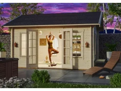 Holz-Gartenhaus Montral 1 Natur 420 cm x 300 cm*Skan Holz Hot