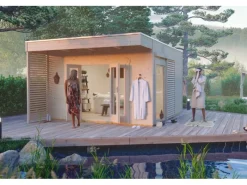 Holz-Gartenhaus Tokio 4 Natur 402 cm x 402 cm*Skan Holz Discount