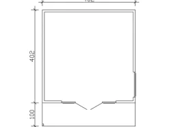 Holz-Gartenhaus Tokio 4 Natur 402 cm x 402 cm*Skan Holz Discount
