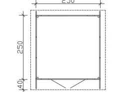 Holz-Gartenhaus Delft 250 cm x 250 cm*Skan Holz