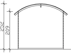 Holz-Gartenhaus Delft 250 cm x 250 cm*Skan Holz