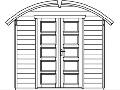 Holz-Gartenhaus Delft 250 cm x 250 cm*Skan Holz