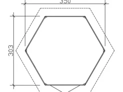 Skan Holz Pavillons|Holz-Pavillon Almelo farbbehandelt 350 cm x 303 cm