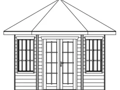 Skan Holz Pavillons|Holz-Pavillon Almelo farbbehandelt 350 cm x 303 cm