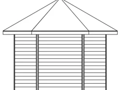 Skan Holz Pavillons|Holz-Pavillon Almelo farbbehandelt 350 cm x 303 cm