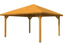 Holz-Pavillon Cannes 3 lasiert 424 cm x 424 cm*Skan Holz New