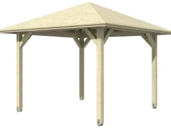 Skan Holz Gartenlauben|Holz-Pavillon Cannes 1 unbehandelt 294 cm x 294 cm
