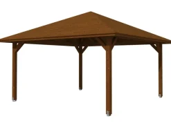 Holz-Pavillon Cannes 3 lasiert 424 cm x 424 cm*Skan Holz Online