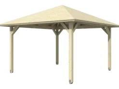 Skan Holz Gartenlauben|Holz-Pavillon Cannes 2 unbehandelt 359 cm x 359 cm