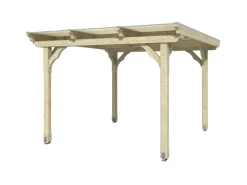 Holz-Pavillon Marseille Natur unbehandelt 274 cm x 304 cm*Skan Holz Discount