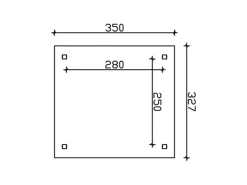 Holz-Pavillon Marseille Natur unbehandelt 274 cm x 304 cm*Skan Holz Discount