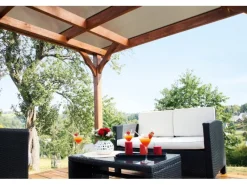 Holz-Pavillon Marseille Natur unbehandelt 274 cm x 304 cm*Skan Holz Discount