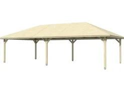 Skan Holz Gartenlauben|Holz-Pavillon Orleans 4 unbehandelt 489 cm x 966 cm
