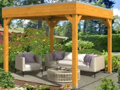 Holz-Pavillon Toulouse lasiert 294 cm x 294 cm*Skan Holz