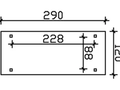 Skan Holz Kaminholzregale|Holzunterstand Lars 2 290 x 128 cm  