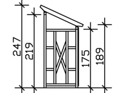 Skan Holz Kaminholzregale|Holzunterstand Lars 2 290 x 128 cm  