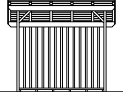 Skan Holz Kaminholzregale|Holzunterstand Lars 2 290 x 128 cm  