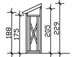 Holzunterstand Paul 1 240 x 88 cm*Skan Holz
