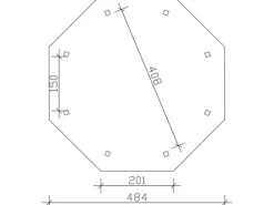 Skan Holz Gartenlauben|Pavillon Lyon Größe 2