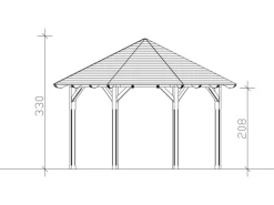 Skan Holz Gartenlauben|Pavillon Lyon Größe 2
