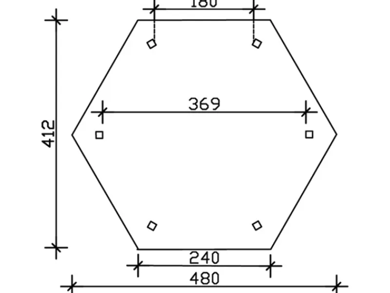 Skan Holz Gartenlauben|Pavillon Nancy 3 Leimholz 480 cm x 416 cm