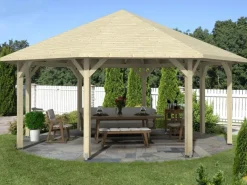 Pavillon Nice 4 Leimholz 630 cm x 630 cm*Skan Holz Sale