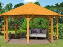 Skan Holz Gartenlauben|Pavillon Nice 3 Leimholz 557 cm x 557 cm
