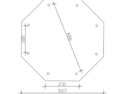 Skan Holz Gartenlauben|Pavillon Nice 3 Leimholz 557 cm x 557 cm