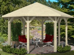 Skan Holz Gartenlauben|Pavillon Nice 2 Leimholz 484 cm x 484 cm