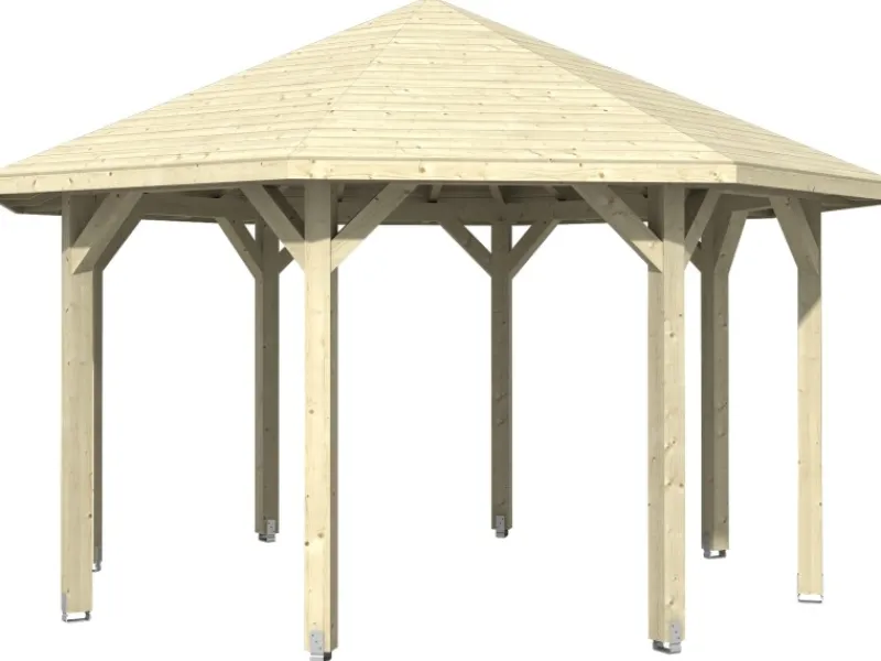 Skan Holz Gartenlauben|Pavillon Nice 2 Leimholz 484 cm x 484 cm