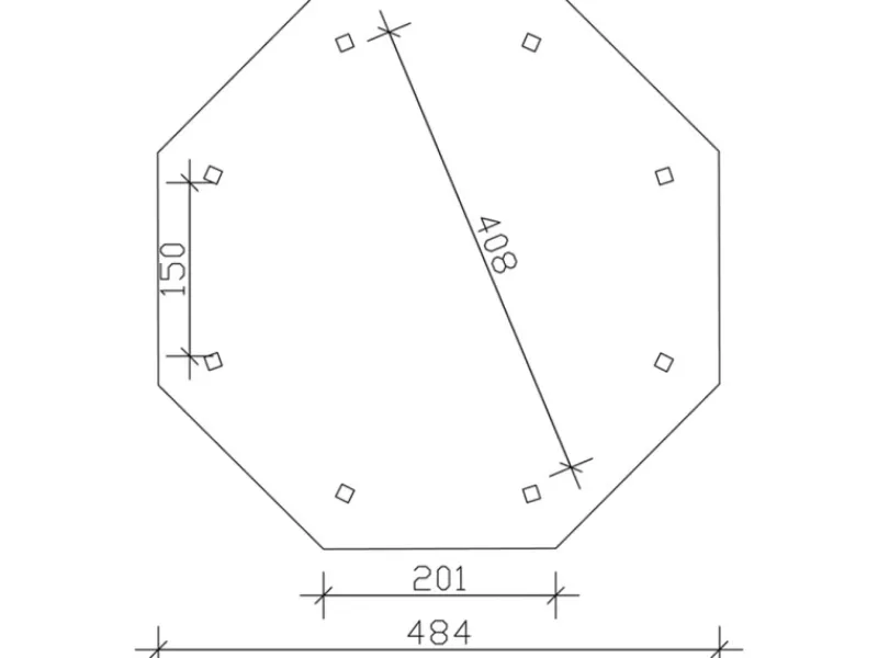 Skan Holz Gartenlauben|Pavillon Nice 2 Leimholz 484 cm x 484 cm