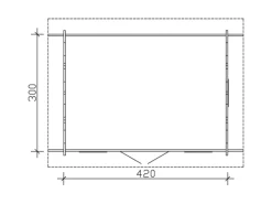 Kinder Skan Holz Kinder-Gartengeräte|-Gartenhaus Lugano 1 mit Dachlattung B x T 420 cm x 300 cm